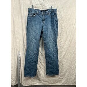 Axcess Liz Claiborne Blue Stretch Denim Jeans Straight Leg Size Measured #2116